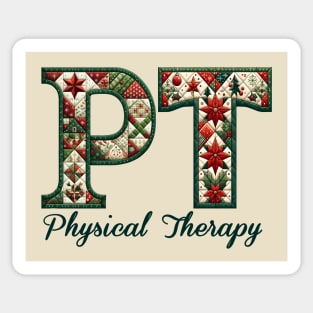 Physical Therapy PT Country Christmas Quilt Pattern PT Sticker